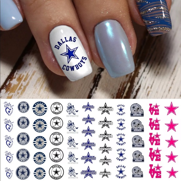💌BO/GO$6 🏈 Dallas Cowboys Nail Decals - Picture 1 of 6